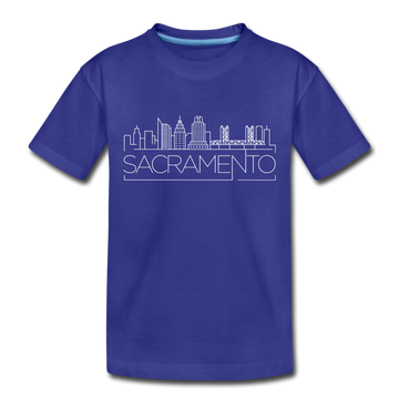 Sacramento, California Toddler T-Shirt - Skyline Sacramento Toddler Tee - royal blue