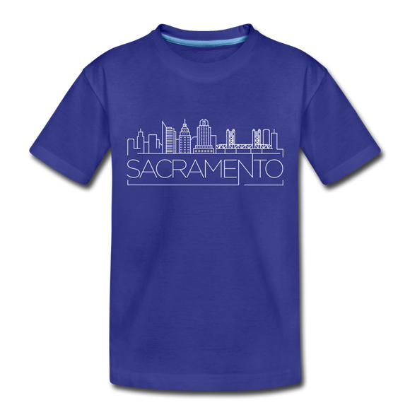 Sacramento, California Toddler T-Shirt - Skyline Sacramento Toddler Tee - royal blue