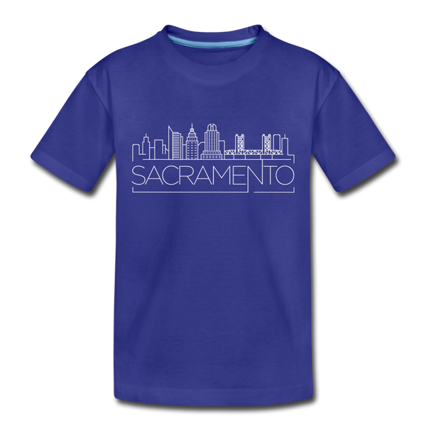 Sacramento, California Toddler T-Shirt - Skyline Sacramento Toddler Tee - royal blue