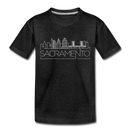 Sacramento, California Toddler T-Shirt - Skyline Sacramento Toddler Tee - charcoal gray