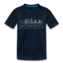 Sacramento, California Toddler T-Shirt - Skyline Sacramento Toddler Tee - deep navy