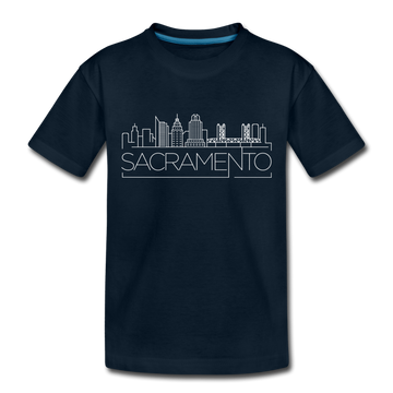 Sacramento, California Toddler T-Shirt - Skyline Sacramento Toddler Tee - deep navy