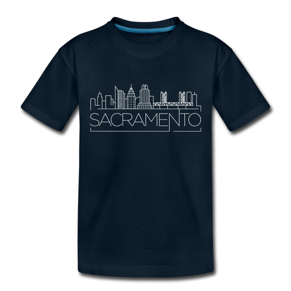 Sacramento, California Toddler T-Shirt - Skyline Sacramento Toddler Tee - deep navy