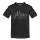 San Diego, California Toddler T-Shirt - Skyline San Diego Toddler Tee - black
