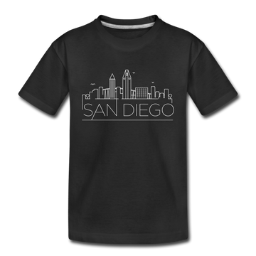 San Diego, California Toddler T-Shirt - Skyline San Diego Toddler Tee - black