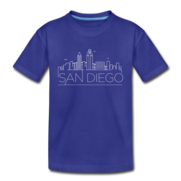 San Diego, California Toddler T-Shirt - Skyline San Diego Toddler Tee - royal blue