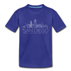San Diego, California Toddler T-Shirt - Skyline San Diego Toddler Tee - royal blue