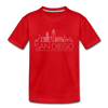 San Diego, California Toddler T-Shirt - Skyline San Diego Toddler Tee - red