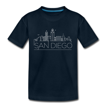 San Diego, California Toddler T-Shirt - Skyline San Diego Toddler Tee - deep navy