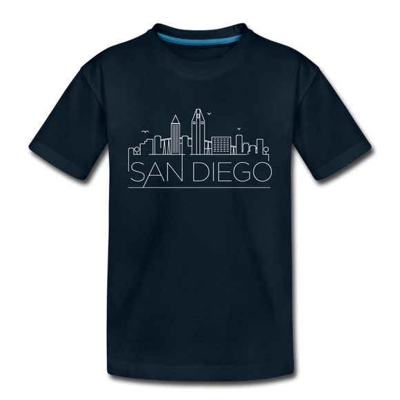 San Diego, California Toddler T-Shirt - Skyline San Diego Toddler Tee - deep navy