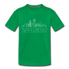San Diego, California Toddler T-Shirt - Skyline San Diego Toddler Tee - kelly green