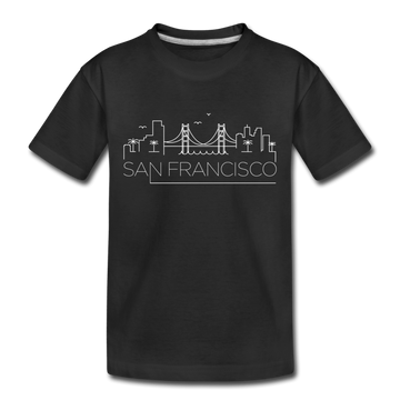 San Francisco, California Toddler T-Shirt - Skyline San Francisco Toddler Tee - black