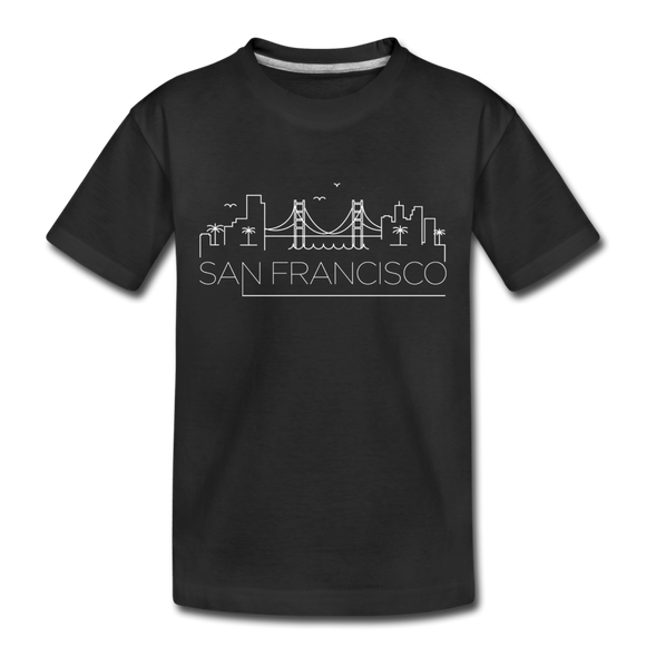 San Francisco, California Toddler T-Shirt - Skyline San Francisco Toddler Tee - black