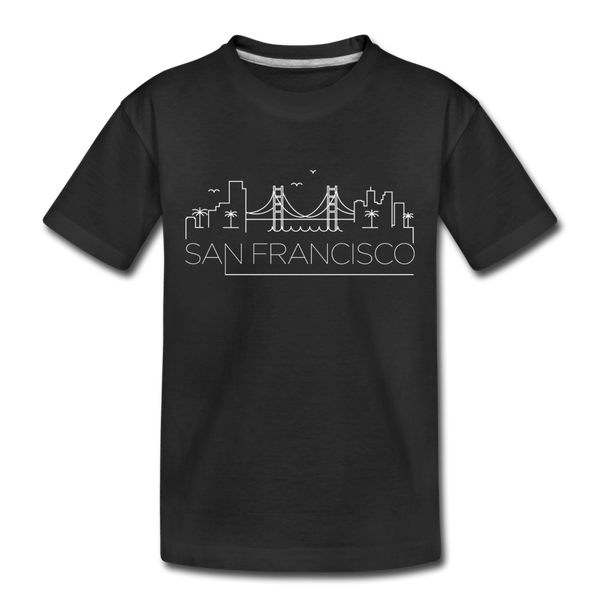 San Francisco, California Toddler T-Shirt - Skyline San Francisco Toddler Tee - black