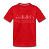 San Francisco, California Toddler T-Shirt - Skyline San Francisco Toddler Tee - red