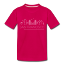 San Francisco, California Toddler T-Shirt - Skyline San Francisco Toddler Tee - dark pink