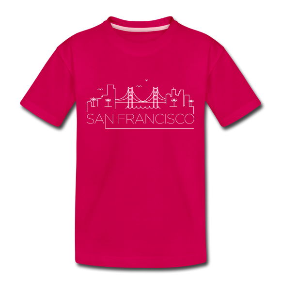 San Francisco, California Toddler T-Shirt - Skyline San Francisco Toddler Tee - dark pink