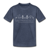 San Francisco, California Toddler T-Shirt - Skyline San Francisco Toddler Tee - heather blue