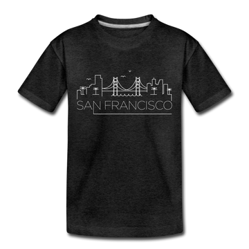 San Francisco, California Toddler T-Shirt - Skyline San Francisco Toddler Tee - charcoal gray