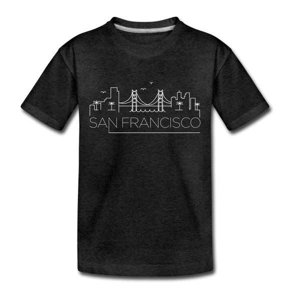 San Francisco, California Toddler T-Shirt - Skyline San Francisco Toddler Tee - charcoal gray