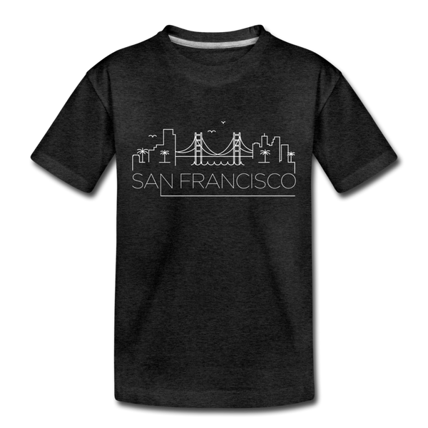 San Francisco, California Toddler T-Shirt - Skyline San Francisco Toddler Tee - charcoal gray