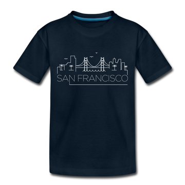 San Francisco, California Toddler T-Shirt - Skyline San Francisco Toddler Tee - deep navy