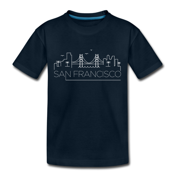 San Francisco, California Toddler T-Shirt - Skyline San Francisco Toddler Tee - deep navy
