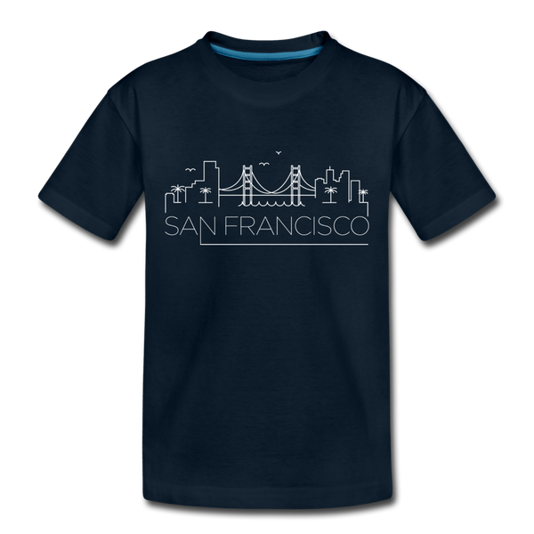 San Francisco, California Toddler T-Shirt - Skyline San Francisco Toddler Tee - deep navy