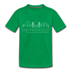 San Francisco, California Toddler T-Shirt - Skyline San Francisco Toddler Tee - kelly green