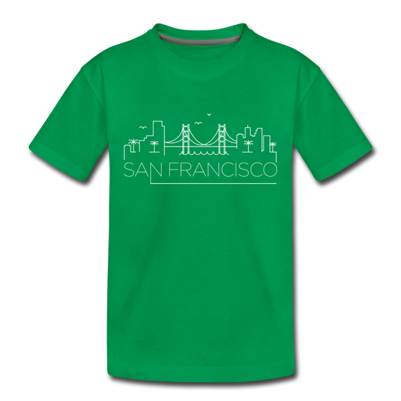 San Francisco, California Toddler T-Shirt - Skyline San Francisco Toddler Tee - kelly green