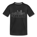 Raleigh, North Carolina Toddler T-Shirt - Skyline Raleigh Toddler Tee - black