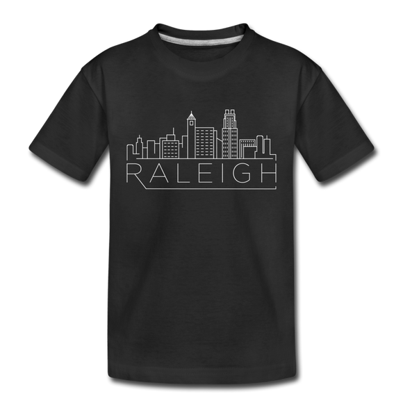 Raleigh, North Carolina Toddler T-Shirt - Skyline Raleigh Toddler Tee - black