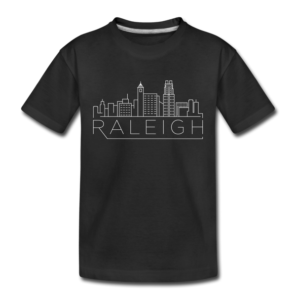 Raleigh, North Carolina Toddler T-Shirt - Skyline Raleigh Toddler Tee - black