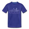 Raleigh, North Carolina Toddler T-Shirt - Skyline Raleigh Toddler Tee - royal blue
