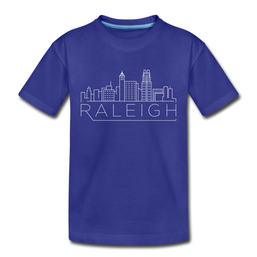 Raleigh, North Carolina Toddler T-Shirt - Skyline Raleigh Toddler Tee - royal blue