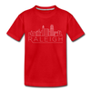Raleigh, North Carolina Toddler T-Shirt - Skyline Raleigh Toddler Tee - red