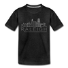 Raleigh, North Carolina Toddler T-Shirt - Skyline Raleigh Toddler Tee - charcoal gray