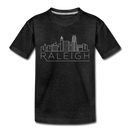 Raleigh, North Carolina Toddler T-Shirt - Skyline Raleigh Toddler Tee - charcoal gray