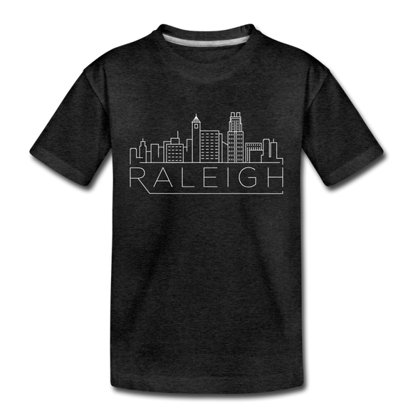 Raleigh, North Carolina Toddler T-Shirt - Skyline Raleigh Toddler Tee - charcoal gray