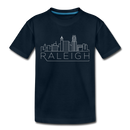 Raleigh, North Carolina Toddler T-Shirt - Skyline Raleigh Toddler Tee - deep navy