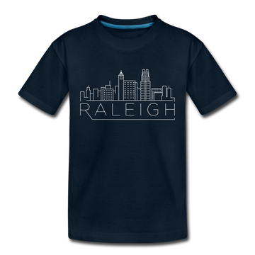 Raleigh, North Carolina Toddler T-Shirt - Skyline Raleigh Toddler Tee - deep navy