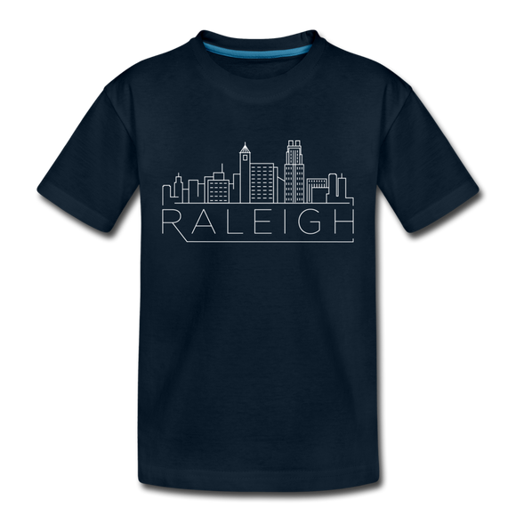 Raleigh, North Carolina Toddler T-Shirt - Skyline Raleigh Toddler Tee - deep navy