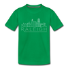 Raleigh, North Carolina Toddler T-Shirt - Skyline Raleigh Toddler Tee - kelly green