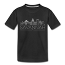 Savannah, Georgia Toddler T-Shirt - Skyline Savannah Toddler Tee - black