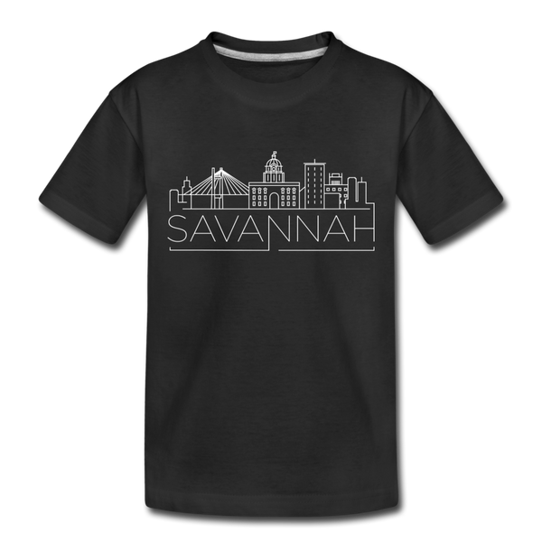 Savannah, Georgia Toddler T-Shirt - Skyline Savannah Toddler Tee - black