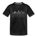 Savannah, Georgia Toddler T-Shirt - Skyline Savannah Toddler Tee - charcoal gray