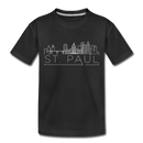 Saint Paul, Minnesota Toddler T-Shirt - Skyline Saint Paul Toddler Tee - black