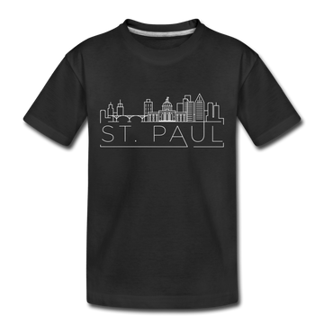 Saint Paul, Minnesota Toddler T-Shirt - Skyline Saint Paul Toddler Tee - black