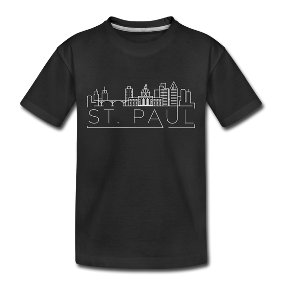 Saint Paul, Minnesota Toddler T-Shirt - Skyline Saint Paul Toddler Tee - black