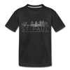 Saint Paul, Minnesota Toddler T-Shirt - Skyline Saint Paul Toddler Tee - black